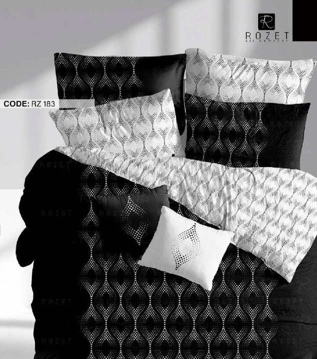روتختی دونفره رزت مدل سفید مشکی سری RZ183