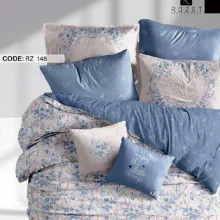 روتختی دو نفره رزت طرح آبی گلدار سری RZ148
