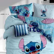 روتختی تک نفره رزت طرح استیچ آبی سری RZ211