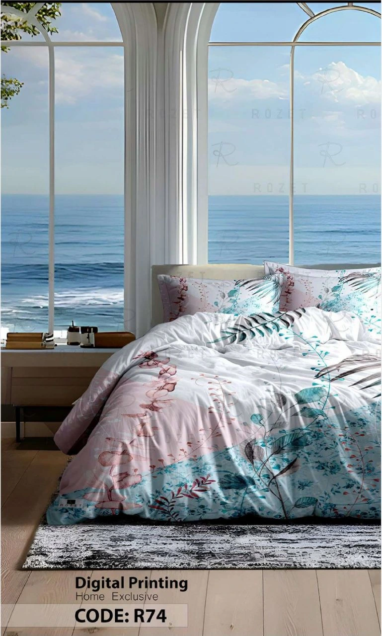 روتختی تک نفره رزت طرح آبی صورتی سری R74 روتختی تک نفره رزت طرح آبی صورتی سری R74