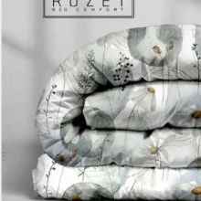 روتختی تک نفره رزت طرح بابونه طوسی سری R65