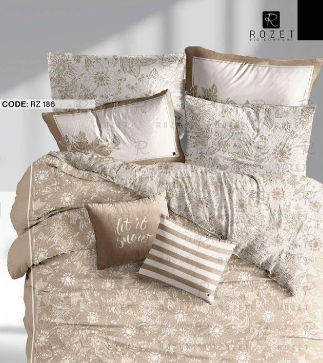 روتختی دونفره رزت مدل گل های کرمی سری RZ186