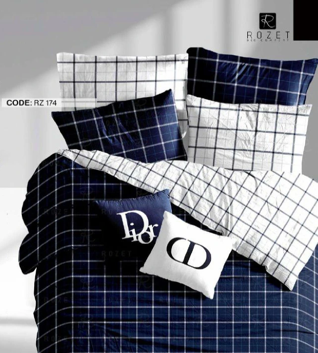 Dior navy blue double bedspread RZ174