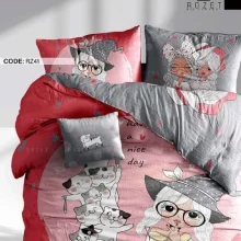 روتختی تک نفره رزت طرح دختر و گربه سری RZ41