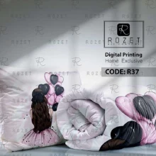 روتختی تک نفره دخترانه رزت طرح دختر سری R37