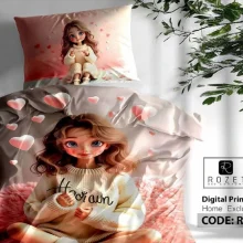 روتختی تک نفره دخترانه رزت طرح دختر سری R122