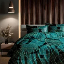 روتختی دونفره رزت طرح برگ های سبز سری R59