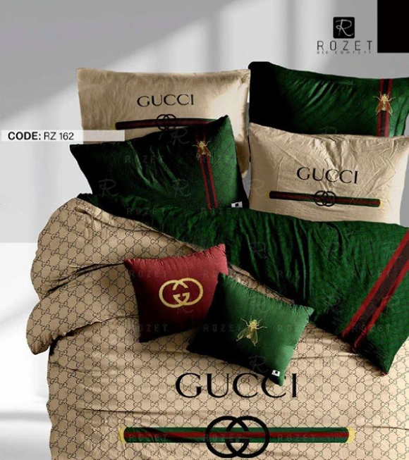 روتختی دونفره رزت مدل گوچی سبز و قرمز سری RZ162