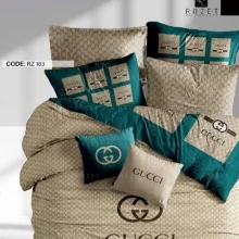 روتختی دونفره رزت مدل گوچی سبزآبی سری RZ163