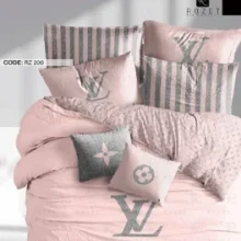 روتختی دو نفره رزت مدل لویی ویتون صورتی سری RZ200