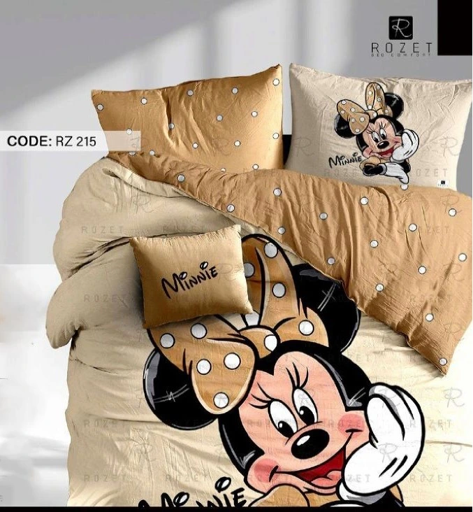 روتختی تک نفره رزت طرح مینی موس قهوه ای سری RZ215 روتختی تک نفره رزت طرح مینی موس قهوه ای سری RZ215