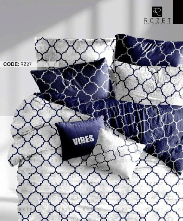 روتختی تک نفره رزت طرح سرمه ای نقره ای سری RZ27