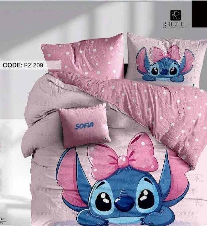 روتختی تک نفره رزت طرح استیچ صورتی سری RZ209 روتختی تک نفره رزت طرح استیچ صورتی سری RZ209