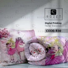 روتختی تک نفره دخترانه رزت طرح پرنسس سری R30