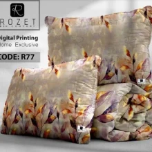 روتختی تک نفره رزت طرح برگ های ارغوانی سری R77