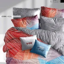 روتختی تک نفره رزت طرح خطوط رنگی سری RZ23