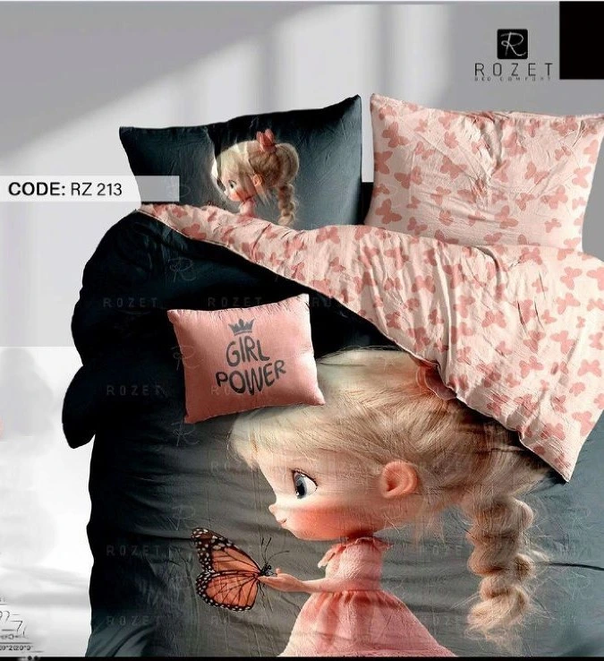 روتختی تک نفره رزت طرح دختر و پروانه سری RZ213