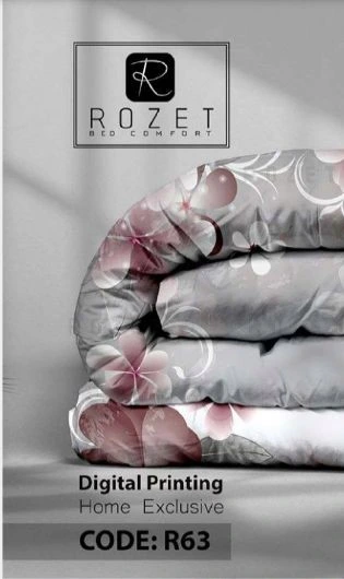 روتختی تک نفره رزت طرح طوسی گلدار سری R63