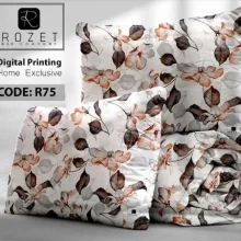روتختی تک نفره رزت طرح برگ و گل سری R75