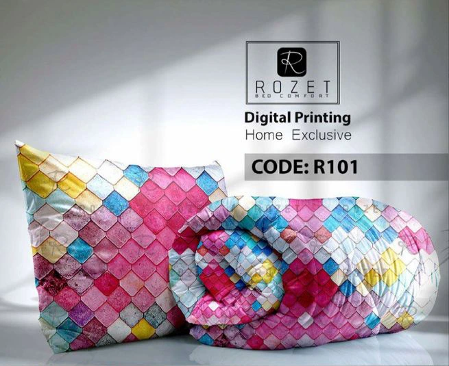 روتختی تک نفره دخترانه رزت طرح هزار رنگ سری R101