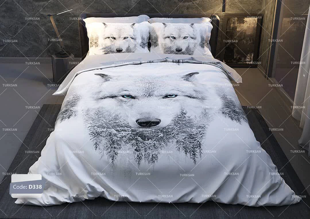 روتختی دونفره مدل گرگ برفی سری D338 روتختی دونفره مدل گرگ برفی سری D338