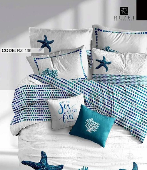 روتختی تک نفره رزت طرح ستاره دریایی سری RZ135 روتختی تک نفره رزت طرح ستاره دریایی سری RZ135
