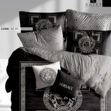 روتختی تک نفره رزت طرح ورساچه مشکی سری RZ171