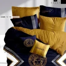 روتختی دو نفره رزت مدل ورساچه سرمه ای سری RZ179