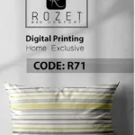 روتختی تک نفره رزت طرح راه راه زرد و طوسی سری R71