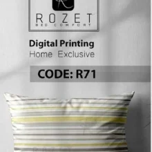 روتختی تک نفره رزت طرح راه راه زرد و طوسی سری R71