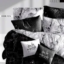 روتختی تک نفره رزت مدل سنگ سفیدمشکی سری RZ14