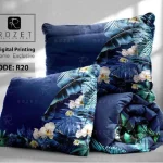 روتختی دونفره رزت طرح گل آبی سری R20