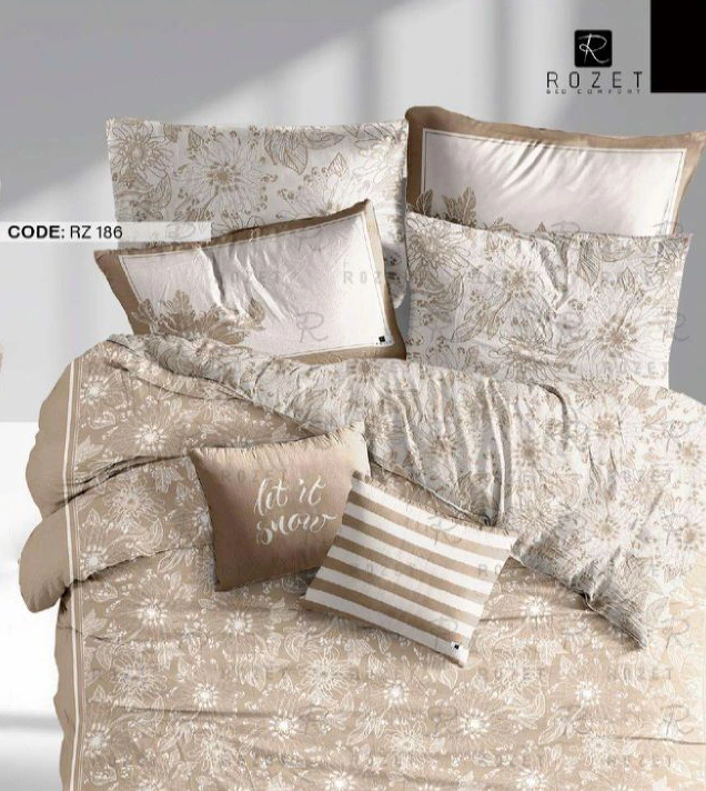 روتختی تک نفره رزت مدل گل های کرمی سری RZ186