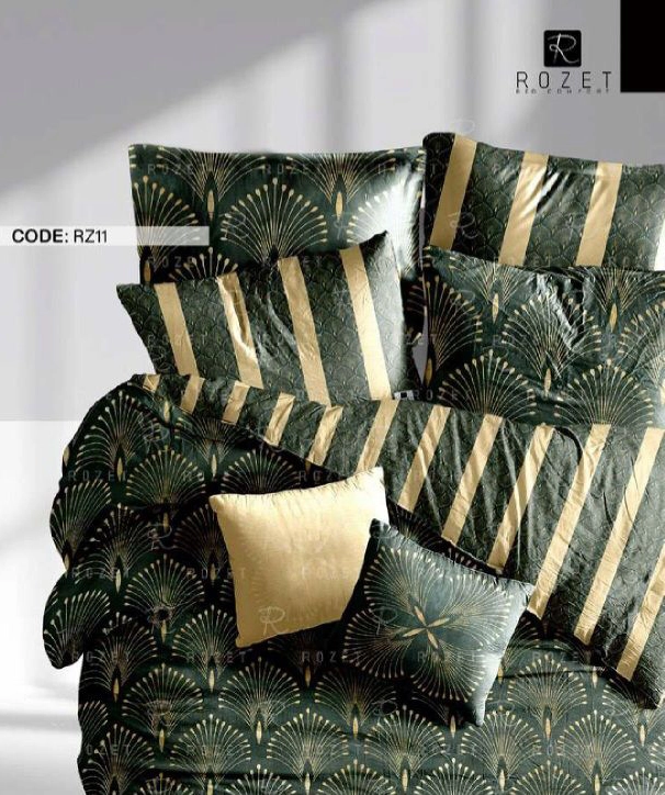 روتختی تک نفره رزت طرح سبز و طلایی سری RZ11 روتختی تک نفره رزت طرح سبز و طلایی سری RZ11