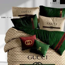 روتختی تک نفره رزت مدل گوچی سبز و قرمز سری RZ162