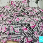 روتختی دو نفره رزت طرح گل صورتی سری MP8