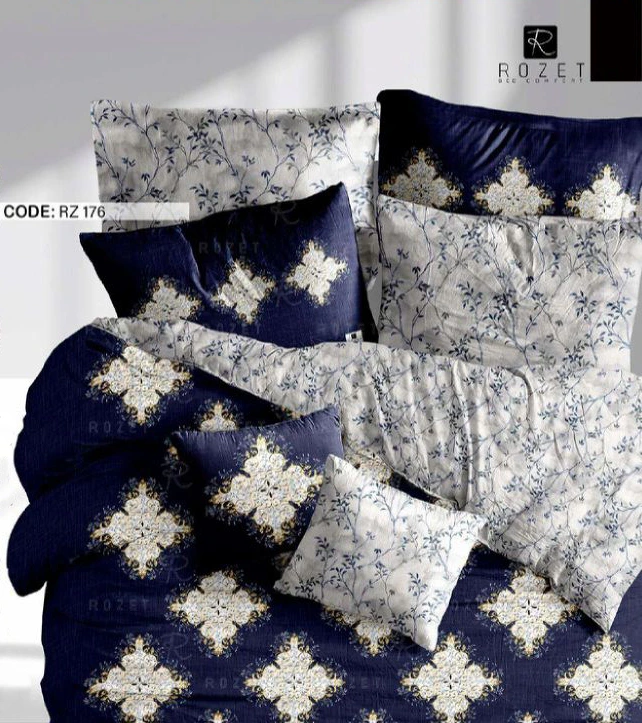 روتختی تک نفره رزت مدل سلطنتی سرمه ای سری RZ176