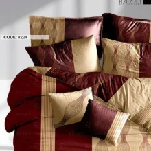 روتختی تک نفره رزت مدل زرشکی کرم سری RZ24