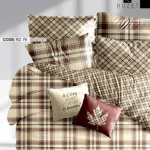 روتختی تک نفره رزت مدل چهارخونه کرم زرشکی سری RZ79