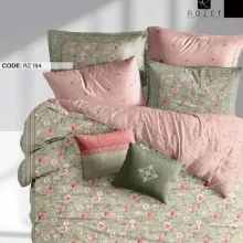 روتختی تک نفره رزت مدل گل های صورتی سری RZ194