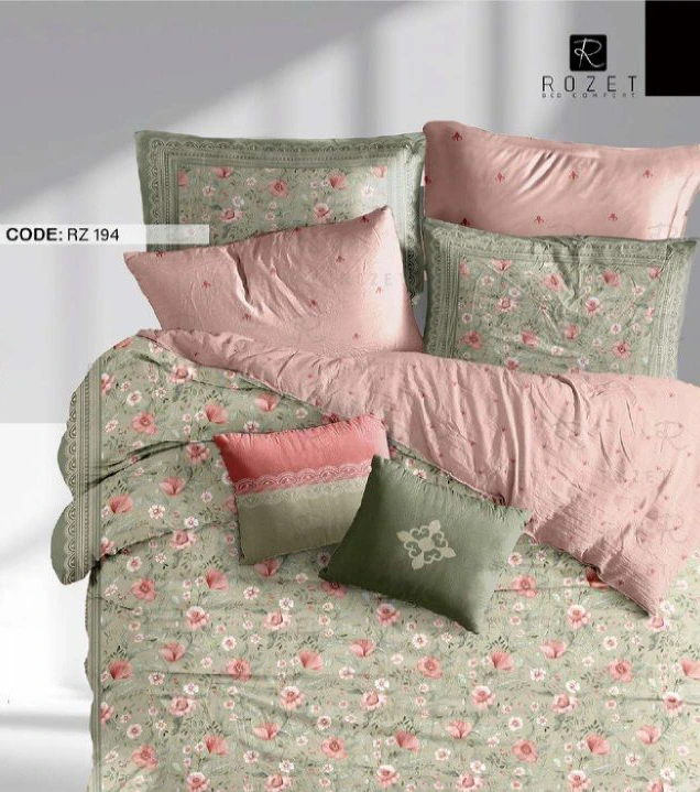 روتختی تک نفره رزت مدل گل های صورتی سری RZ194