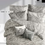 روتختی تک نفره رزت مدل برگ سفید طوسی سری RZ132