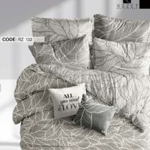 روتختی تک نفره رزت مدل برگ سفید طوسی سری RZ132