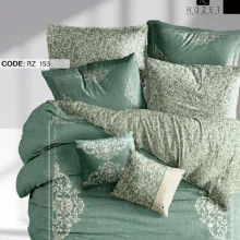 روتختی تک نفره رزت مدل حاشیه دار سبز آبی سری RZ153